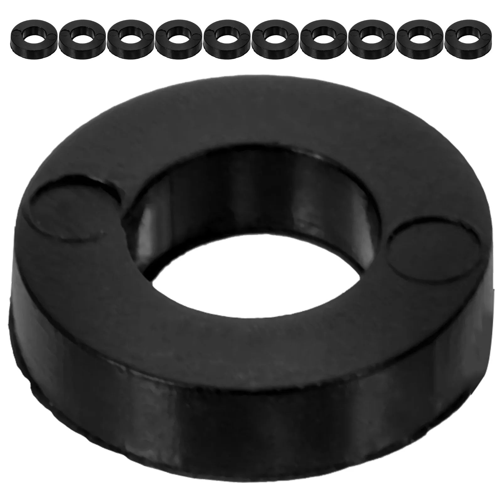 

100pcs Black Plastic Washers for Drum Set Snare Percussion Instrument Practice Pad Small Drum Parts Accessories