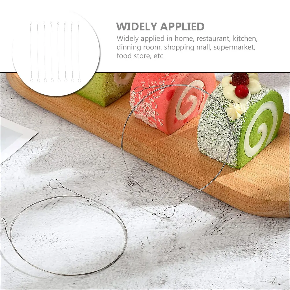 

8pcs Stainless Steel Cheese Cutter Wire Cutting Line Stainless Steel Slicer Wire Tool Replacement Butter Cutter Kitchen Gadget