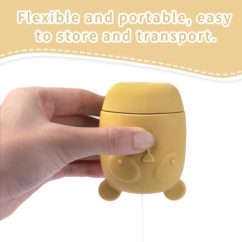Brinquedos de banho do bebê animal bonito dos desenhos animados da criança brinquedos de água nadar banheiro do bebê silicone sprinkler banheira