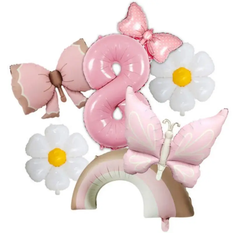 Neue Schmetterlings-Themen-Geburtstagsparty-Artikel: Schmetterlings-Tischgeschirr, Teller, Becher, Servietten, Tischdecke, Party-Deko, Ballons, Papa-Armband – Detail 38