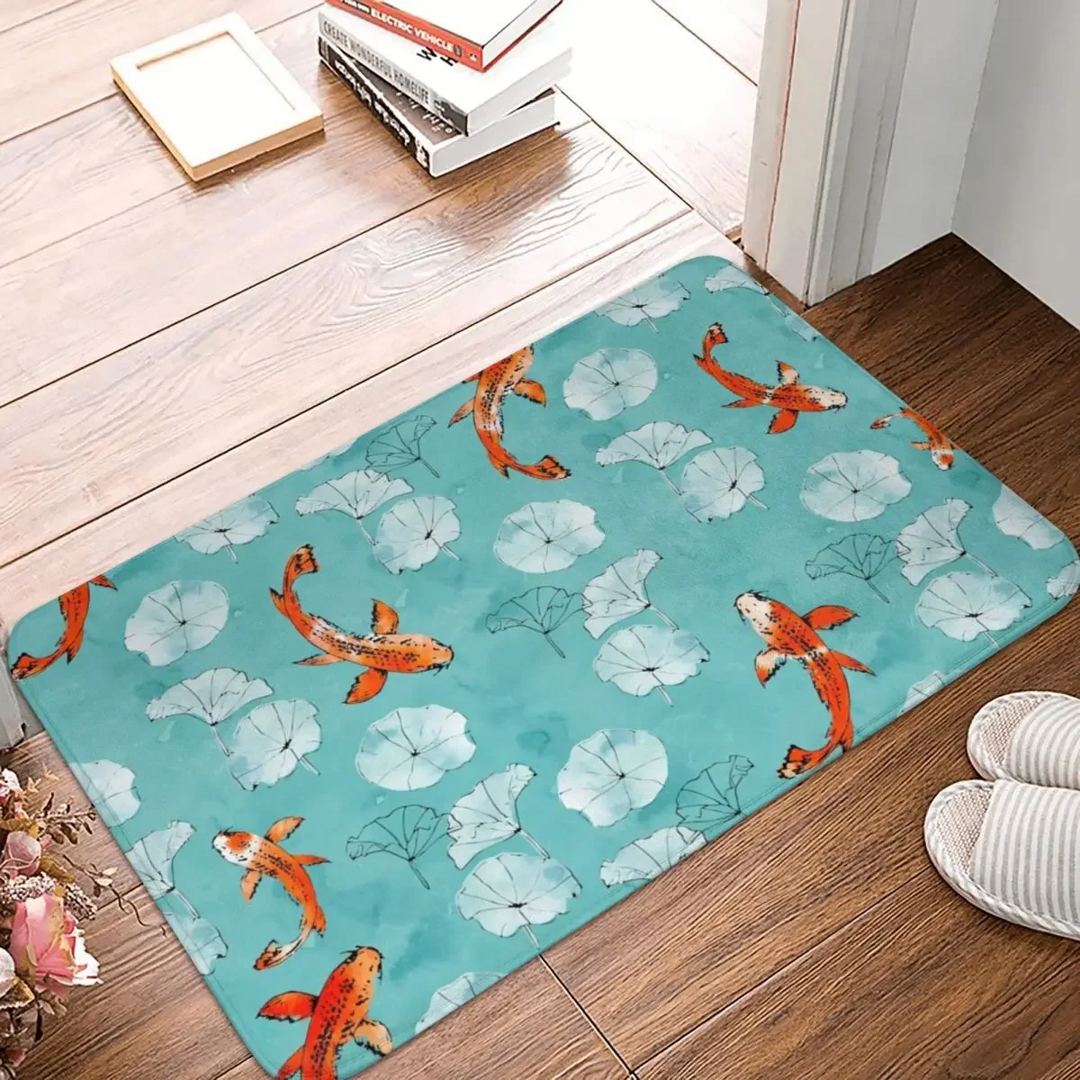 

Japanese Koi Fish Doormat Rug carpet Mat Footpad Polyester Non-slip durable Entrance Kitchen Bedroom balcony toilet Bathroom