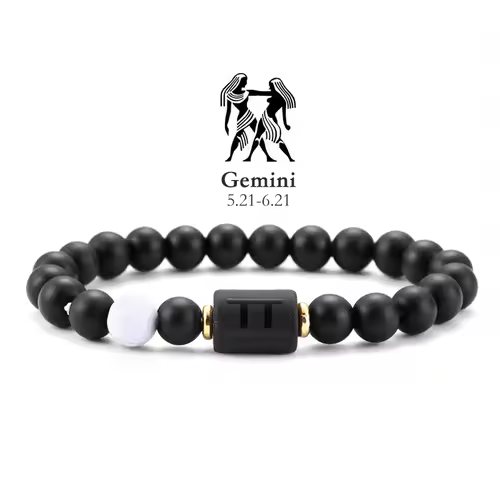 12 Zodiac Bracelets Natural Stone Cancer Virgo Leo Libra Bracelet Couples Friendship Gifts Bracelets jewelry pulsera hombre - Image 41