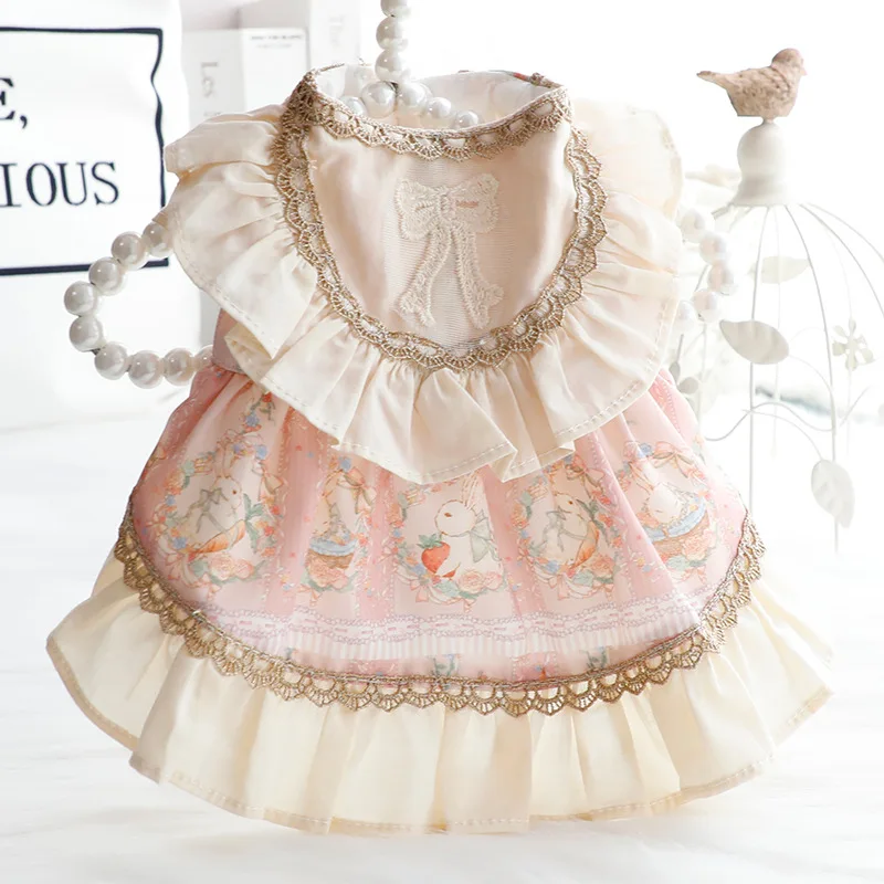 Lolita princess dress for dog and cat, clothes for spring and summer