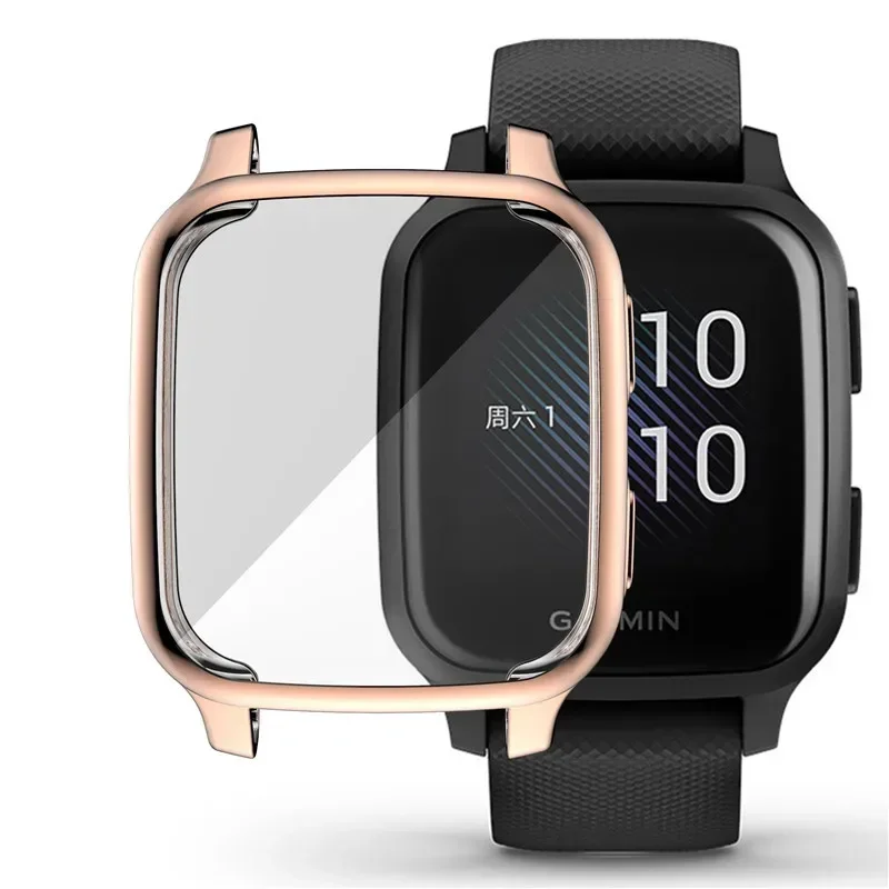 Siliconen Beschermhoes Voor Garmin Venu Sq 2 Beschermframe Cover Shell Voor Garmin Venu Sq Full Dekking Smart Watch Bumper