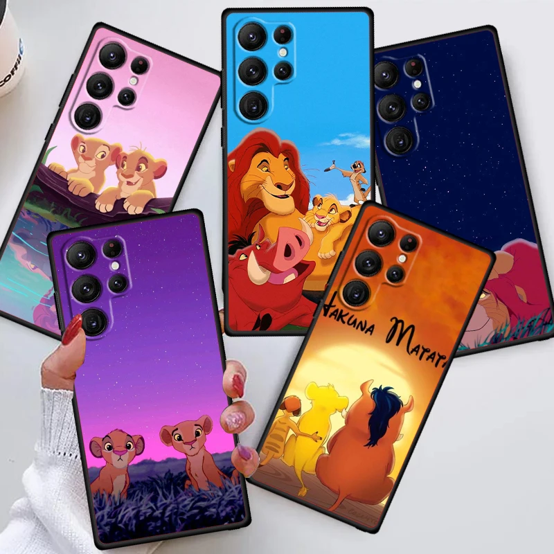 

Disney The Lion King Simba For Samsung Galaxy S24 S23 S22 S21 S20 FE S10 S10E Plus Ultra Pro Lite 5G Black Back Phone Case