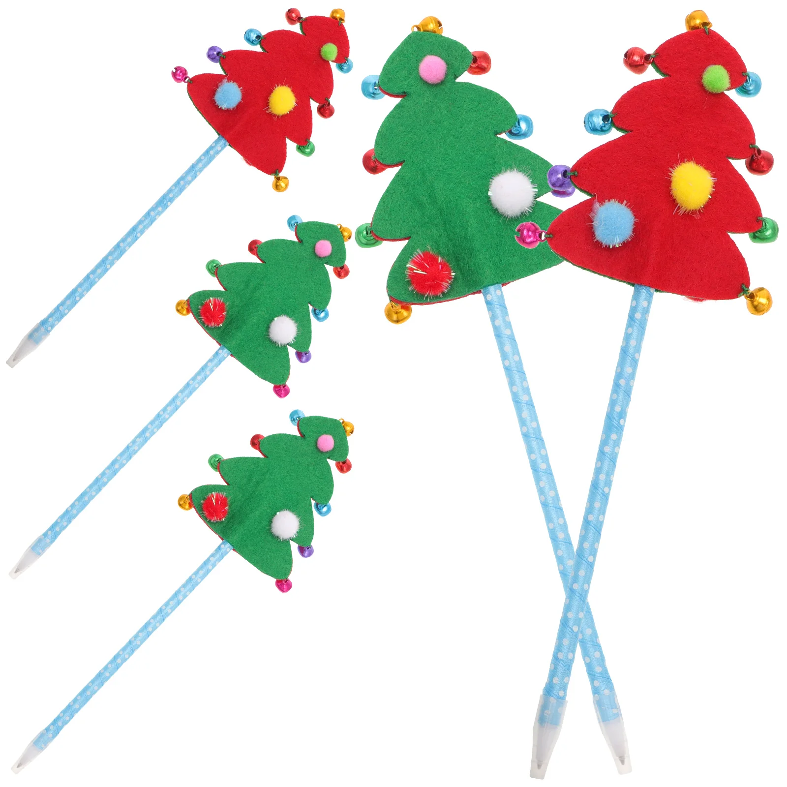 

5pcs Creative Christmas Ballpoint Pens Xmas Tree Shape Student School Supplies Stationery Writing Pen Smooth Ink