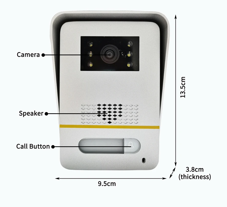 Dragonsview  Doorbell Camera for Video Door Phone Intercom Day Night Vision IR Led