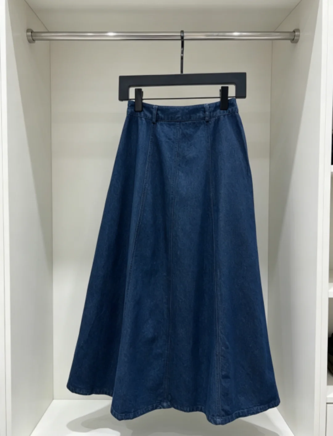 

High Quality Women's Summer Casual Fashion Button Pocket Cotton Denim Skirt