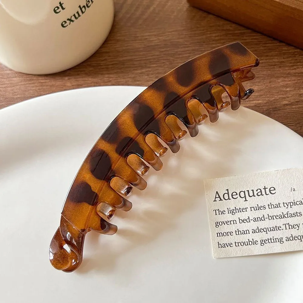 1PC 패션 바나나 헤어 클립 물고기 모양의 포니 테일 머리핀 레오파드 머리 장식 여성 헤어 액세서리 트위스트 헤어 클립