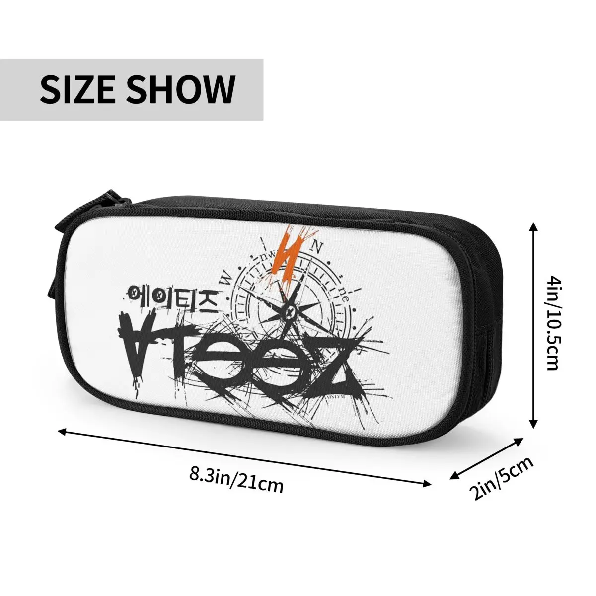 Imagem -06 - Ateez Graffiti Design Lápis Case Kpop Lápis Pen Box para Estudante Bolsa de Grande Capacidade para Estudantes Papelaria Escolar Presentes Novo