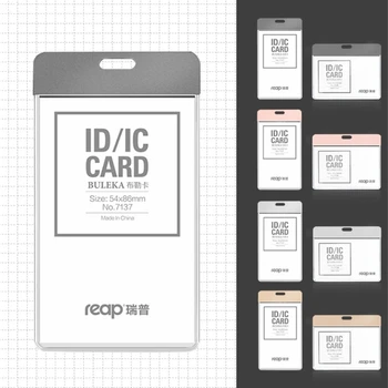 ใหม่แฟชั่น Id Ic Card Breakaway ผู้ถือป้าย Clear ผู้ถือป้ายทํางานไม่มีเชือกเส้นเล็กอะคริลิคโลหะวัสดุ
