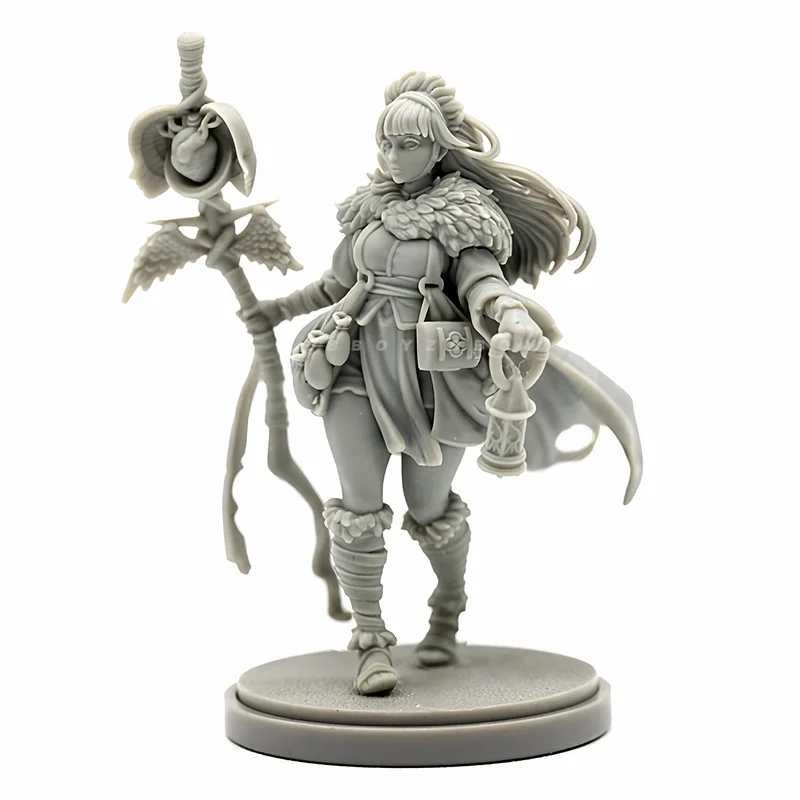 

38 мм фигурка из смолы, красота, солдат, ведьма ночью, Gk, микроминиатюрная 3d печатная белая модель игрушки в разобранном виде, неокрашенная