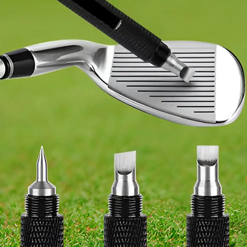 Golf Groove Sharpener Precisão Re-Grooving Sharpening Tool, Club Acessório de limpeza, Iron Cleaner para U e V-Grooves