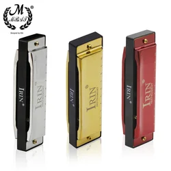 M MBAT 10 Holes 20 Tones Key G Blues Harmonica ABS Box Beginner Music Lover Woodwind Instrument High Quality Harmonica With Case