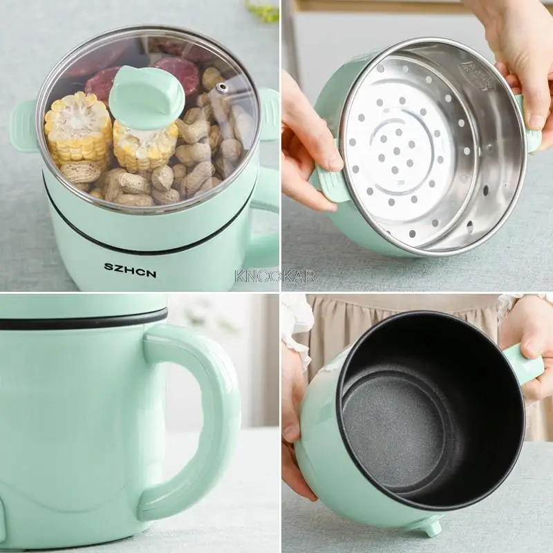 220V Mini Multifunction Electric Cooking Machine Household Single/Double Layer Hot Pot Multi Electric Rice Cooker Non-stick Pan - view 2