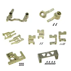 Hot Team Cen Racing 1/8 RC Car 7075 Aluminum hard oxidation Front Steering Knuckles/Steering&Rods upgrade parts