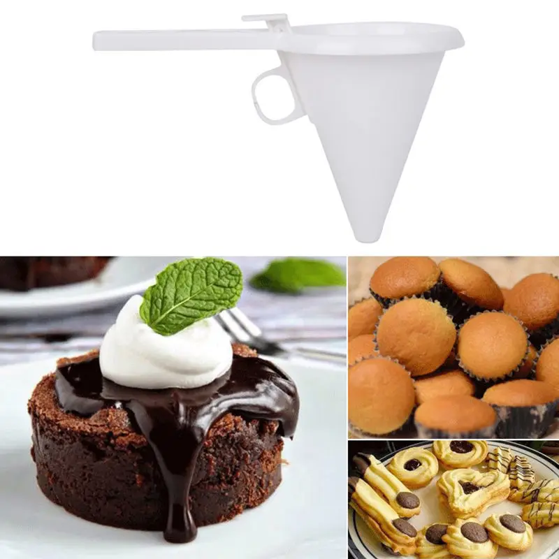 Adjustable Hand-held Baking Funnel Tools Cream Batter Chocolate Liquid Dispenser Pastry Mold Cookie Cupcake Pancake Baking Tools