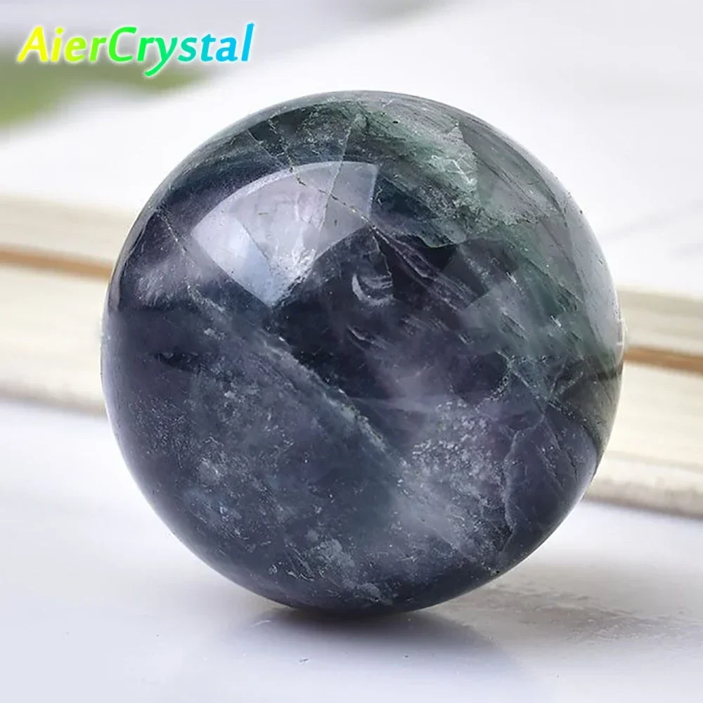 Natural Color Fluorite Quartz Crystal Ball Spheres Reiki Polished Massage Healing Exquisite Ore Souvenirs Gift 1pc Room Decor