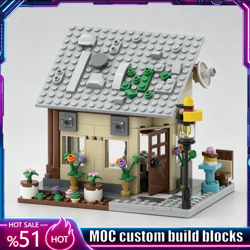 359PCS MOC House With Garden Model DIY Creative Ideas Toy Assembly Puzzle Birthday Popular Gift Collection Display Educational