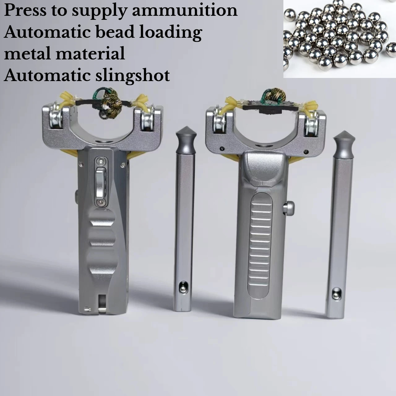 NEW  All Metal CNC Alloy Automatic Continuous Firing Slingshot Outdoor High-precision High-power Portable Hunting Tool