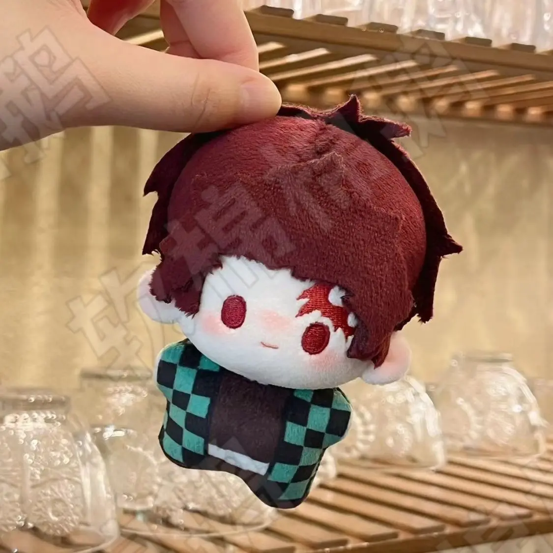 

10cm Anime Game Role Kamado Tanjirou Cotton Body Cosplay Mini Plush Pendant Keychain Bag Hangings Mascot Dango Xmas Gift