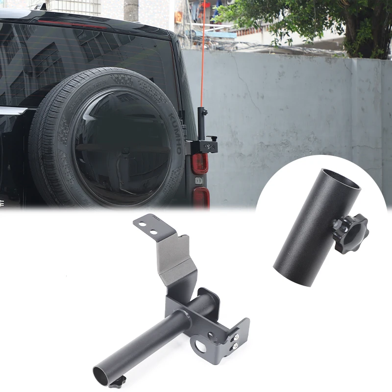 Carbon Steel Tailgate Hinge Antenna Flagpole Mount Bracket Antenna Holder Kit Car Accessories For Haval Raptor B26 2023-2026
