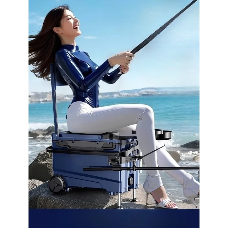 

Fishing box full set of 2025 new seated upgraded and thickened multi-functional ultra-light fishing bucket fishing equipment
