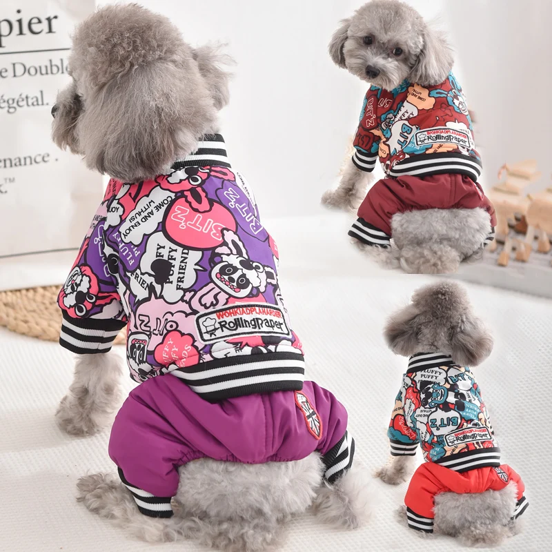 Waterproof Jacket Overalls For Dogs Winter Thicken Down Parkas Coat S XXXL Designer Pet Puppy Clothes Apparel Jumpsuit York Pugs