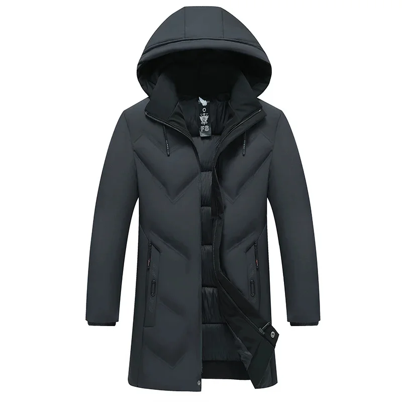 NEEDLESNOAH 2024 Brand Clothing Men Winter Jacket Long Parkas New Warm Thicken Outwear Windproof Coat Hooded