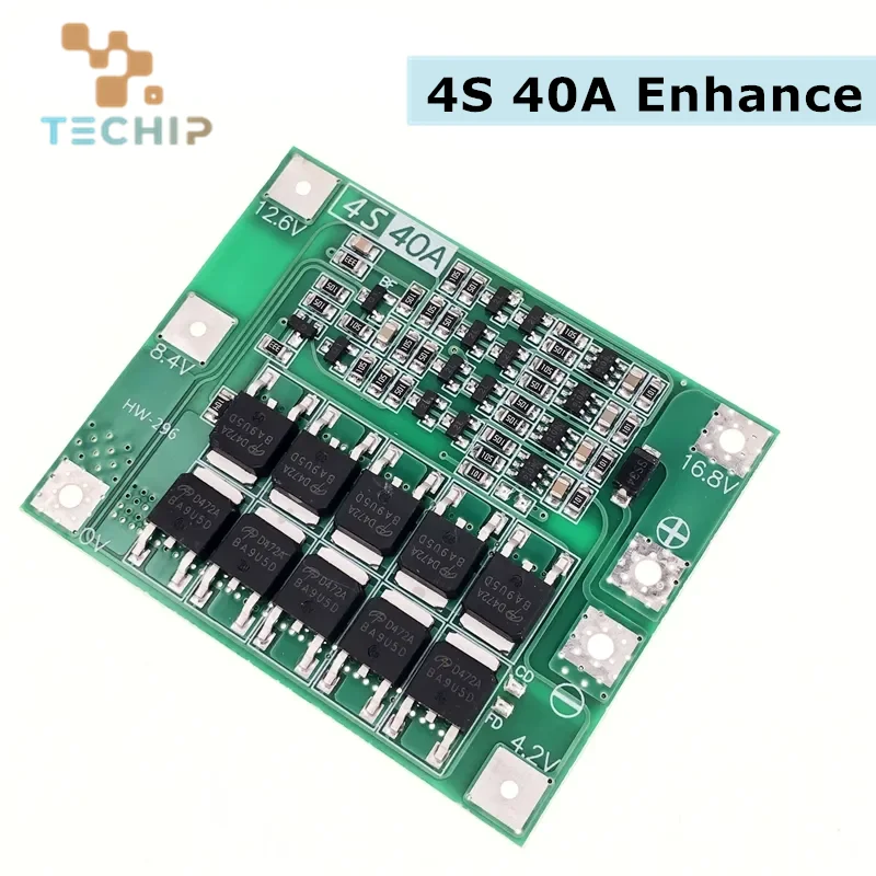 3S/4S 40A 60A Li-ion Battery Charger Protection Board 18650 BMS For Drill Motor 11.1V 12.6V/14.8V 16.8V Enhance/Balance