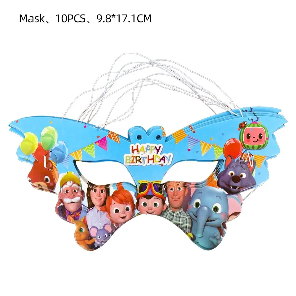 Cartoon-Familie Cocomelon Geburtstagsparty-Dekoration Wassermelone Junge Gastgeschenk Ballon Tortenaufsatz Teller Tischdecke Baby-Shower-Party-Zubehör – Detail 11