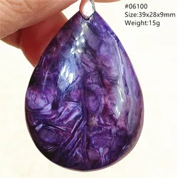Natural Purple Charoite Pendant Jewelry For Women Men Russia Bead Healing Water Drop Fashion Necklace AAAAAA