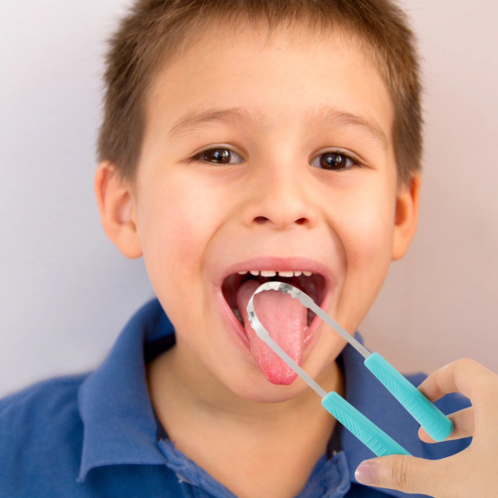 5 raschietti per lingua in acciaio inossidabile, strumento portatile per la pulizia della lingua, rinfrescante per l'alito, detergente per l'igiene orale per adulti