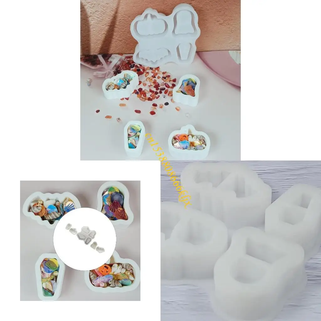 

Safe Silicone Mould Halloween Pumpkin Ghosted Bat Crafting Activity Set 066C