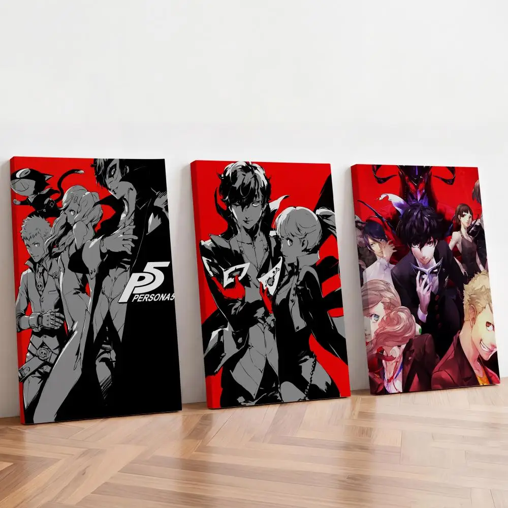 P-Personas 5 Painting Calligraphy Inner Frame Album Cover Art Coffee House Bar Room Wall Decor