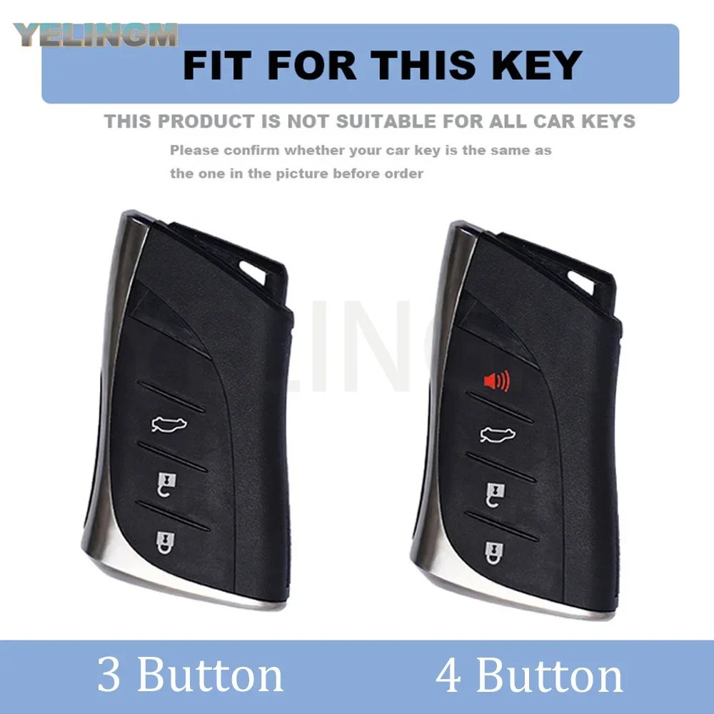 Black Transparent Car Key Fob Case Cover For 2017-2025 Lexus ES LS RX 350 300h UX200/250h LC500h LX600 Keychain Accessories
