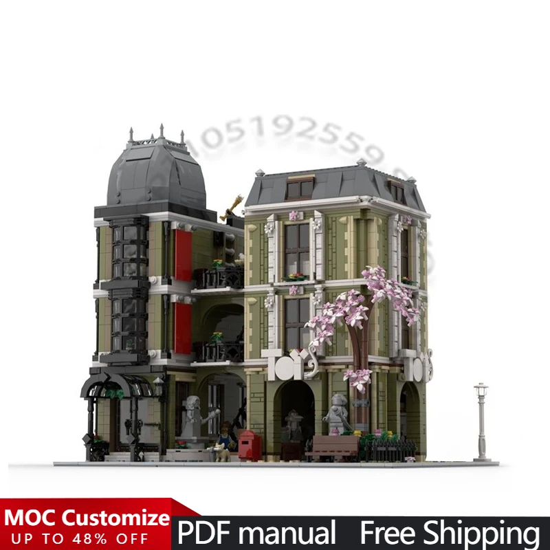 

3892 детали Модульное здание Olive Street - Альтернативный дизайн набора 10326 MOC, настраиваемое модульное здание, игрушка для мальчиков, подарок на Рождество