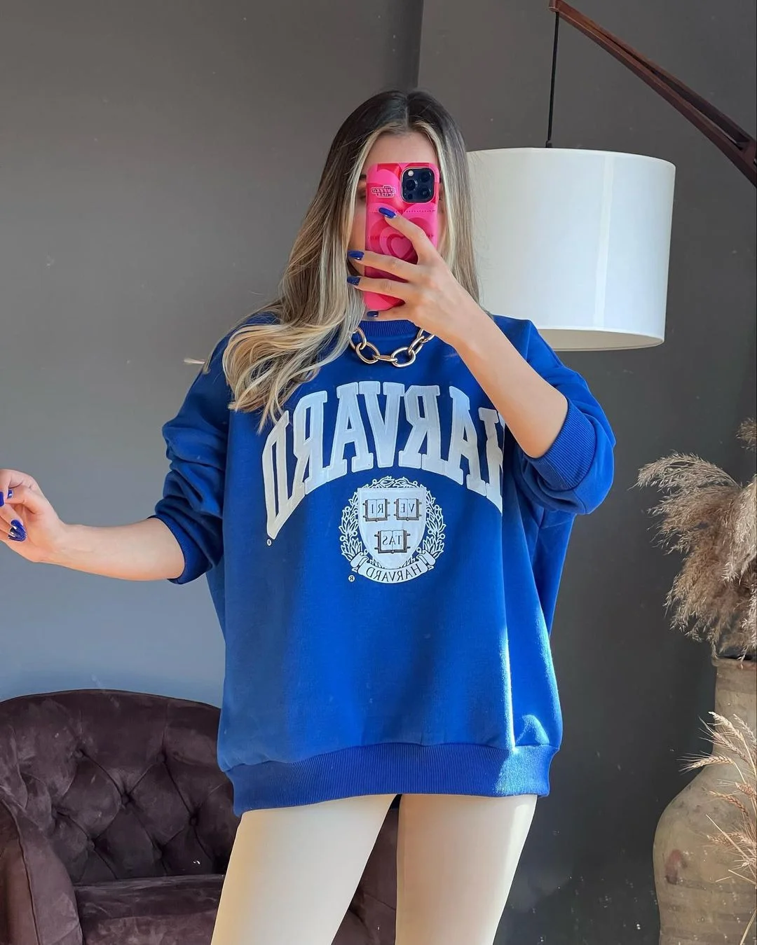 JHJN 여성용 오버사이즈 후드티 긴팔 그래픽 O넥 스웨트셔츠 레터 프린트 캐주얼 드롭 숄더 풀오버 스웨터 탑