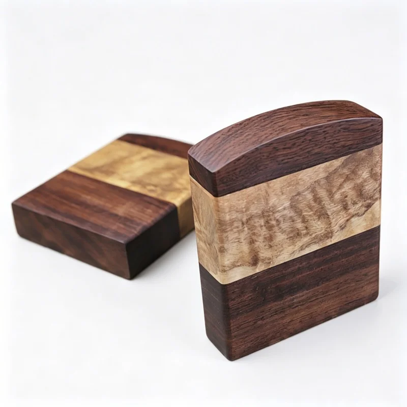 

2026New Walnut Wood Cigarette Case Box Holder Container Cigarette Box Case Wooden Cigarette Storage Box Case Smoker Gift