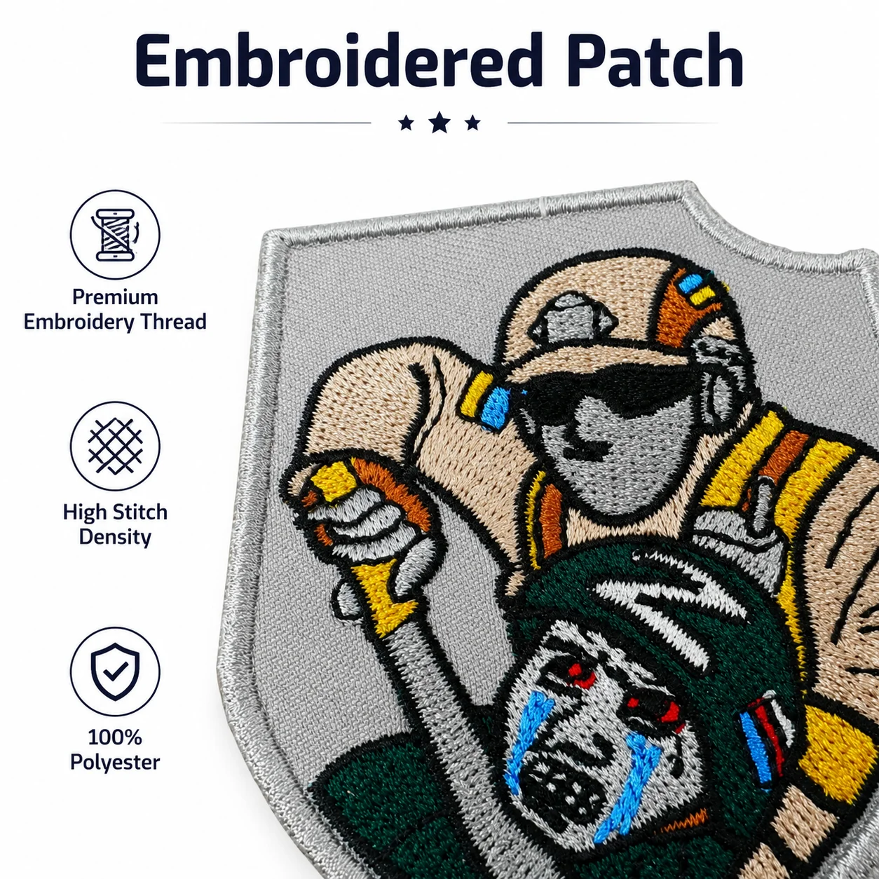 Укр Embroidered Patch Tactical Morale Badge Hook and Loop for Clothes Backpacks Hats & Everything