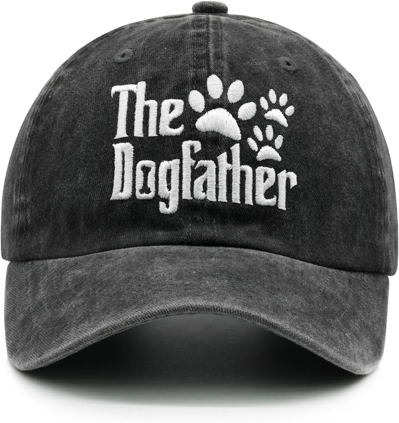 

Dog Father Hat, Gifts for Dog Dad, Pet Lover, Adjustable Cotton Distressed Baseball Cap