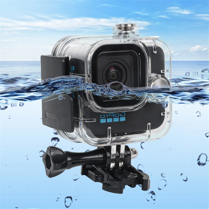 45m Waterproof Case for Gopro Hero 11 Mini Black Dive House Sports Camera Diving Protective Shell Filter for GoPro 11 10 9 Black