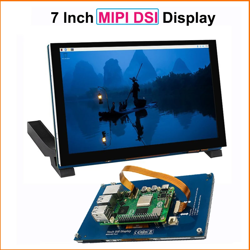 Raspberry Pi 5 7 Inch IPS DSI Display 800x480 Capacitive Touch LCD Module 7