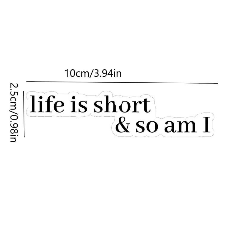 Car Air Freshener Funny Quote Text Hanging Scented Card, Life Is Short & So Am I Pattern Fragrance Ornament, Multi-Space Decor