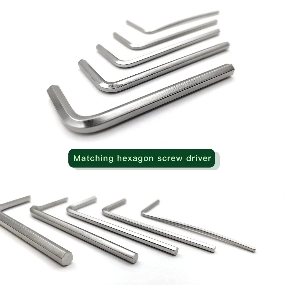 290pcs 304 Stainless Steel Hex Socket Tip Set Screws M3 M4 M5 M6 M8 Grub Screws with Tapered End Durable Fasteners+5 Wrenches