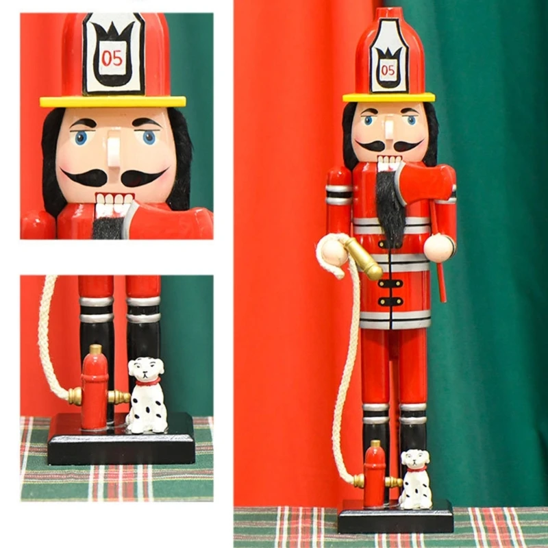 Multipurpose Christmas Nutcrackers Soldiers Sturdy Figures for Seasonal Fireplaces Embellishment Home Decoration