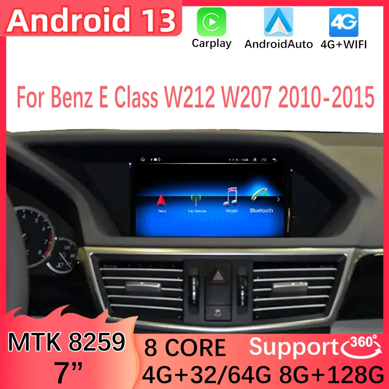 

Android13 GPS Navigation For Mercedes E W212 W207 C207 MT8259 7" 8+128G Multimedia Video Radio Stereo Player IPS Touch Screen 4G