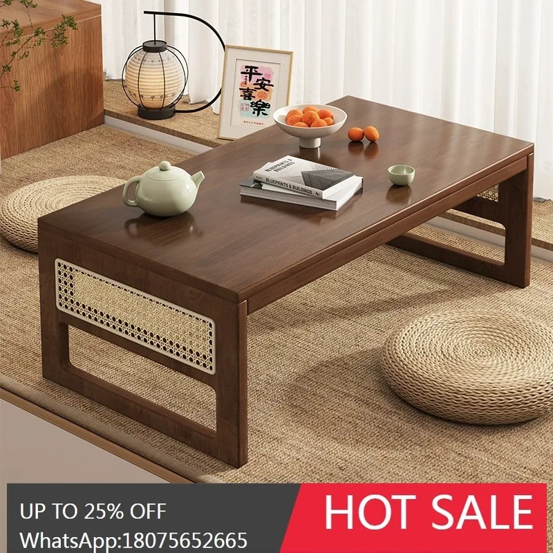 MJY Folding Bay Window Table Tatami Home Table Window Sill Tea Table Balcony Leisure