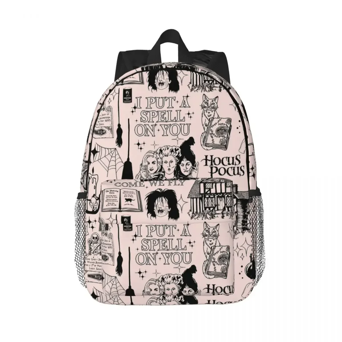 

Милый рюкзак с фокусом-покусом ведьмы, розовый рюкзак на Хэллоуин, Лидер продаж, рюкзак для мальчиков и девочек, сумка для книг, сумки на плечо для мужчин, женщин, детей, школьная сумка