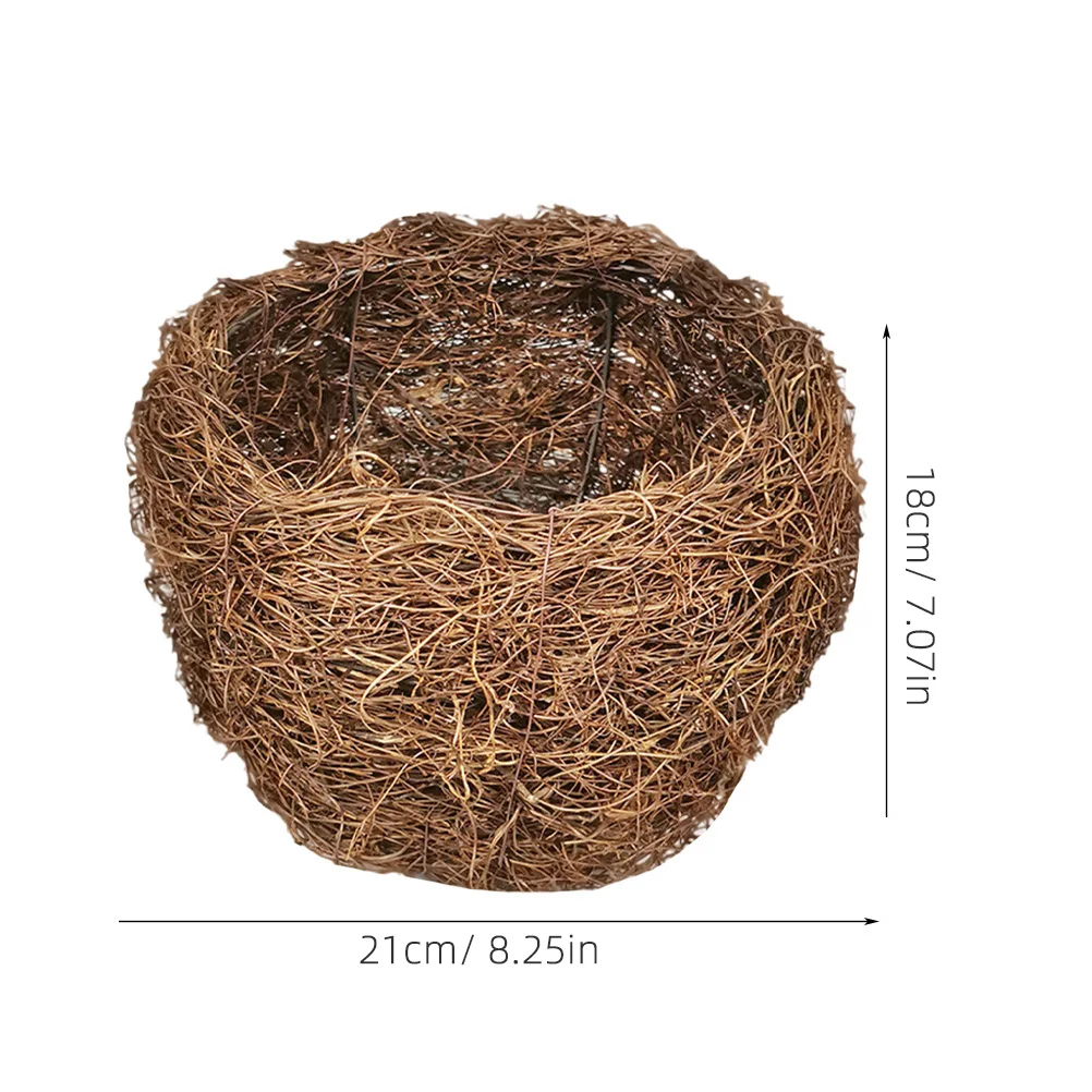 

Bird Nest Weave Lampshade Handwoven Rattan Durable Outdoor Garden Decoration Protective Cover for Solar Patio Light